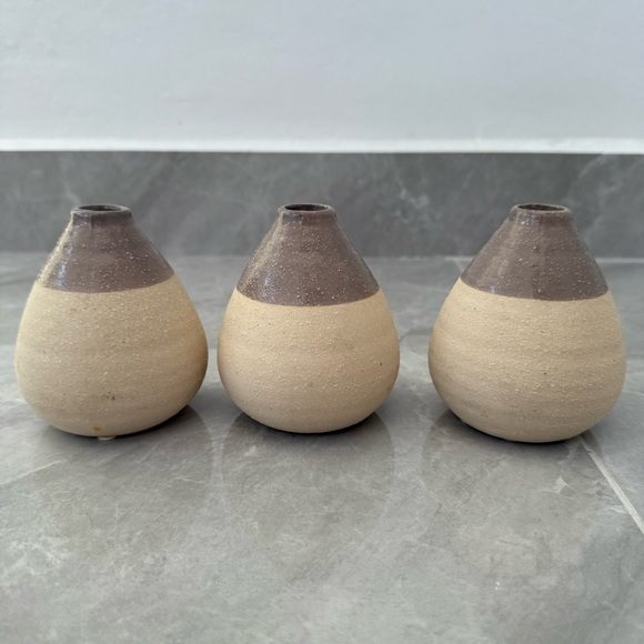 At Home Small Decorative Ceramic Painted Set Of Pots - Picture 3 of 11